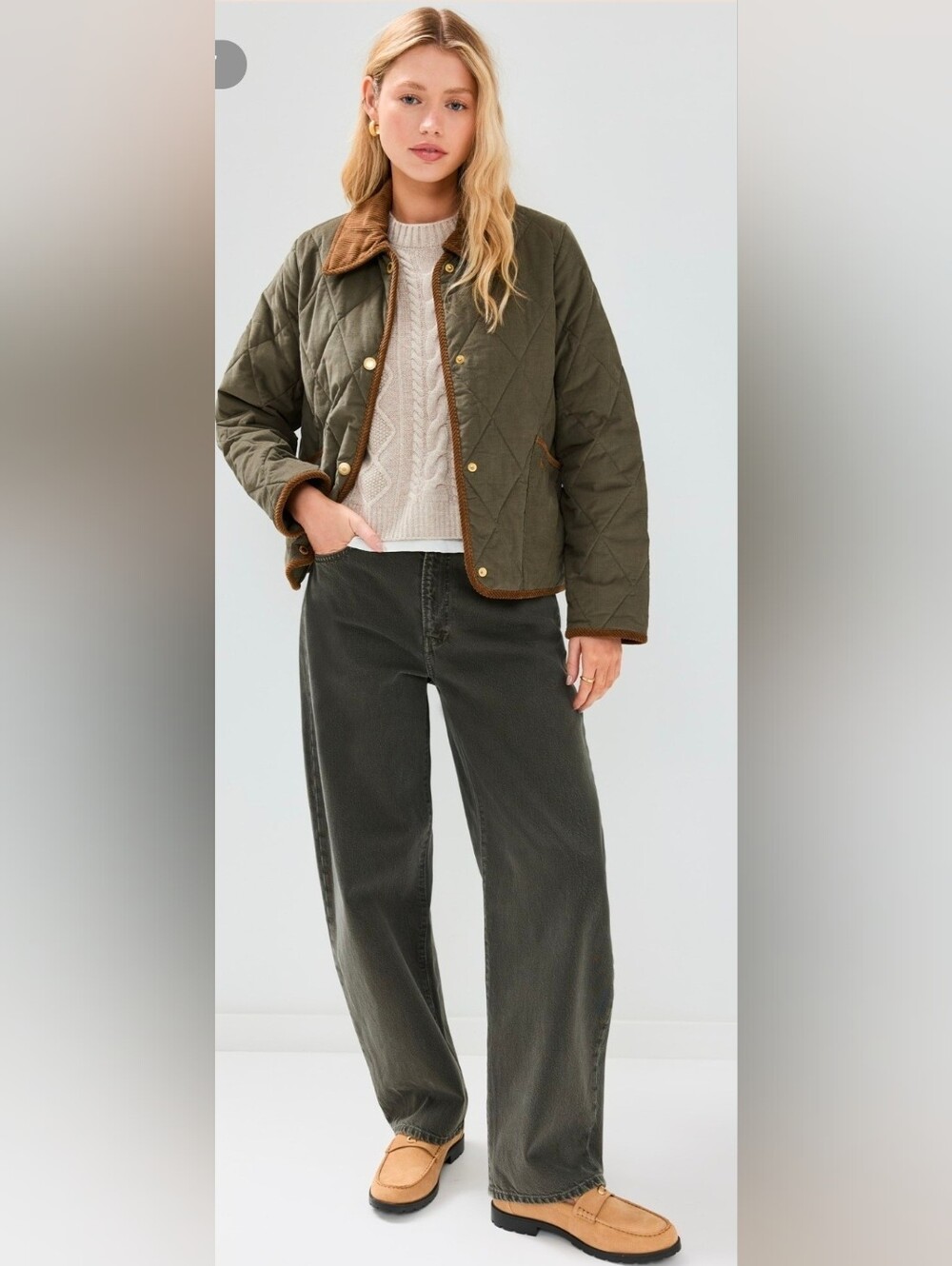 Frame Denim Olive Barrel  Jeans